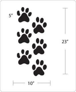 paw prints wall art decals stickers size inches