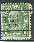 51 ¢ Sale US, 1922 25, Sc# 552 A155, Pre Cancel, SIOUX FALLS, S 
