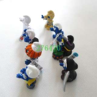 Lots of 8pcs Halloween smurfs cute toy figure toy gift  