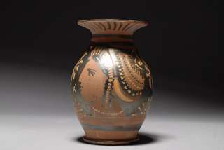 Ancient Greek Apulian Pottery Vase Olpe  