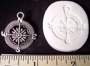 Steampunk 22mm Compass Polymer Clay Push Mold  