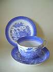 COPELAND SPODE BREAKFAST TRIO   WILLOW PATTERN GILTED