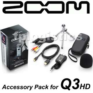 Zoom Q3HD Q3 HD Recorder Accessory Pack Power Adapter Case Tripod HDMI 