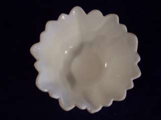 Vintage Milk Glass Flower Shaped Bowl  