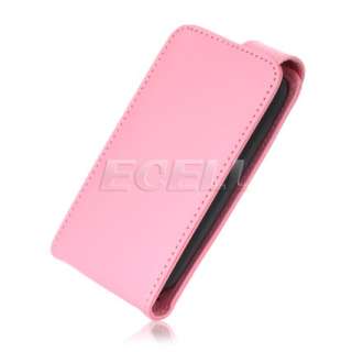 NEW PINK LEATHER FLIP CASE COVER FOR NOKIA C3  