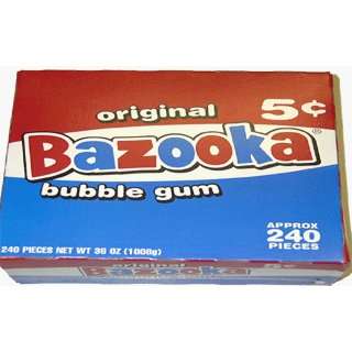 Bazooka Bubble Original 240 ct Grocery & Gourmet Food