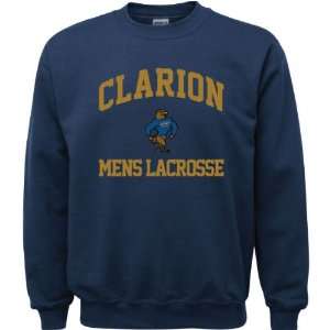 Clarion Golden Eagles Navy Youth Mens Lacrosse Arch Crewneck 