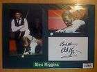 Alex Higgins signed white card montage UACC 221