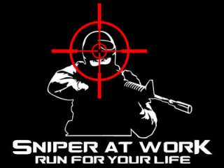 Shirt Sniper at Work Run for your Life  S bis XXL  
