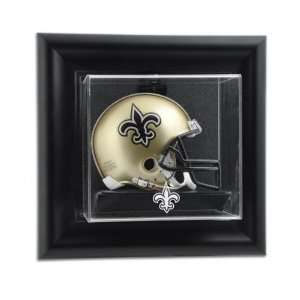  New Orleans Saints Framed Wall Mounted Logo Mini Helmet 