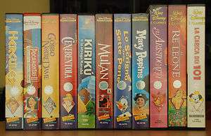 Disney 10 videocassette + 1 videocassetta Kirikù e la strega Karabà 