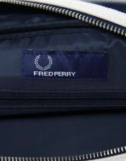 FRED PERRY Navy Messenger Bag Borsa tracolla blu pelle PVC ben sherman 