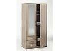 MANHATTAN LARGE OAK EFFECT 2 DOOR 3 DRW WARDROBE WITH MIRROR   VERY 