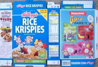 1992 Gak y Kelloggs Rice Krispies Cereal Box File Copy unshaped Flat 