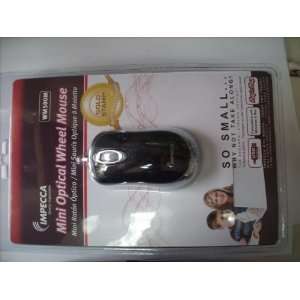 WM500MK Mini Illuminated Optical Wheel USB Mouse Black with Silver 