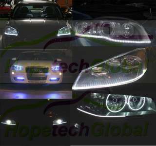 12V 48cm Car White 48 LED Neon Flexible PVC Strip Light  