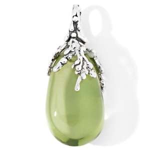 Age of Amber Large Amber Drop Sterling Silver Pendant 