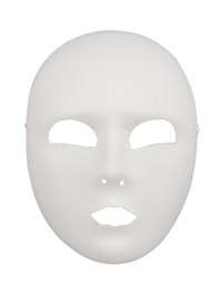 White Full Face Mask   Mardi Gras Costume Accessories