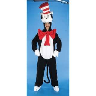 Adult Deluxe Plush Cat in the Hat Costume   Dr. Seuss Costumes 