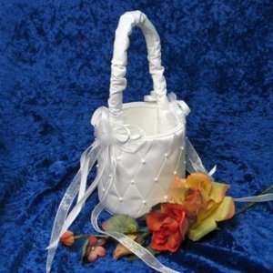   Brenna Woven Ribbon Bridal/Wedding Flower Girl Basket