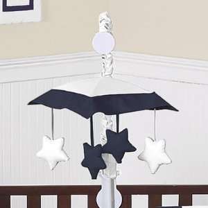  and Navy Modern Hotel Musical Baby Crib Mobile by JoJO Designs Baby