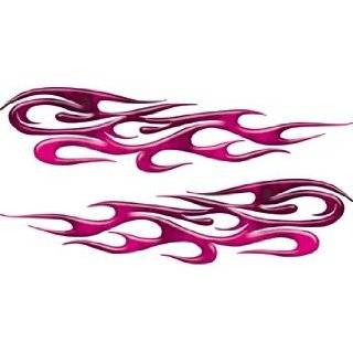 Full Color Tribal Reflective Fire Pink Flame Decals