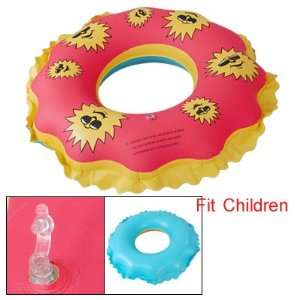  Soft Plastic Inflatable Sunflower Swim Ring Dark Pink 