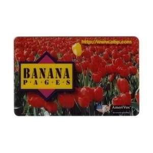 Collectible Phone Card Banana Pages (Yellow Flower In Field of Red 