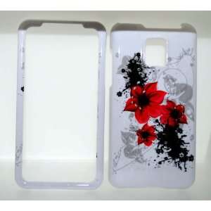 Red Lily Flower Snap on Hard Skin Shell Protector Cover Case for LG 