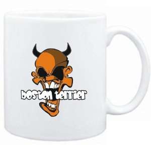 Mug White  Boston Terrier   Devil  Dogs  Sports 