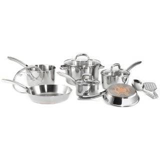   Copper Bottom 12 Piece Dishwasher Safe Cookware Set, Silver ~ T Fal