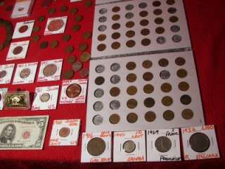 OLD COIN COLLECTION+1904 MORGAN DOLLAR, RED 5 BILL,GOLD&SILVER,US 