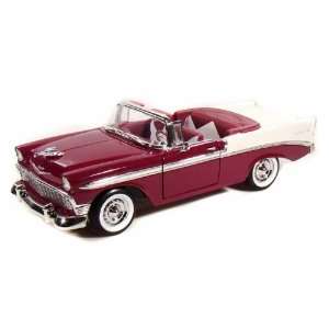  1956 Chevy Bel Air Convertible 1/18 Purple (Plum) Toys 