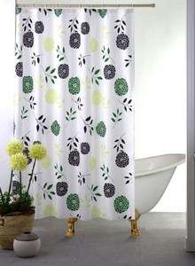   FABRIC SHOWER CURTAIN, PRINTED FLORAL DESIGN, CURTAINS 70x70  