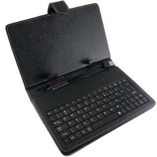 New Black USB Wired + keyboard Leather Case for HTC 7 inch Tablet PC 