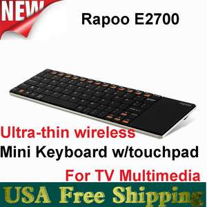   Ultra thin Mini Wireless Keyboard W/Touchpad for TV Multimedia  