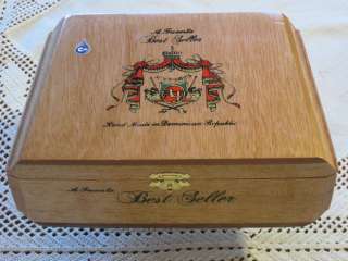   SIZED Wooden Cigar Box ~ A. Fuente Best Seller 8.25 x 5.25x 3  