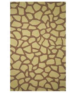 Liora Manné Ravella 2034/06 Giraffe Tile Green Area Rug   Animal 