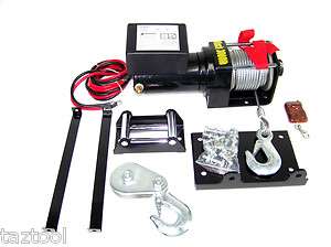 12V 3000 LB POWER WINCH ATVS BOATS WITH REMOTE CONTROL  