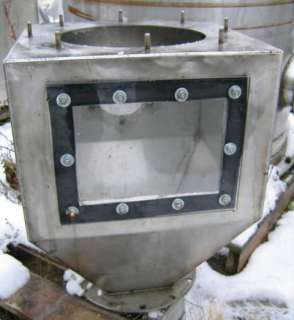 CUBIC FOOT STAINLESS STEEL HOPPER WITH SIGHT GLASSES  