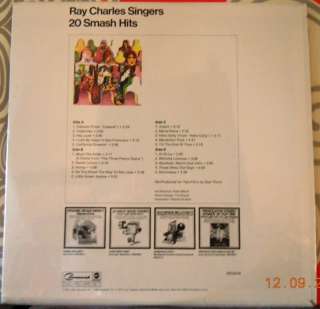 RAY CHARLES SINGERS 20 Smash Hits 2LPs SEALED  