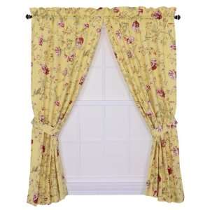  Curtain Coventry Medium Scale Floral 68 by 72 Inch Tailored Panel 