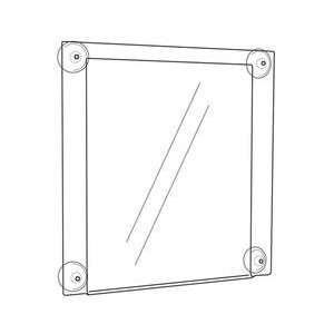   11X17    Glass Mount Acrylic Sign Holder, 11x17
