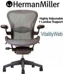 Herman Miller Aeron Chair Graphite Lead Lumbar Size B  