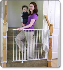  Regalo Extra Tall Top of Stair Gate, White Baby