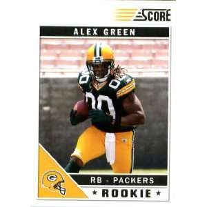 Card # 307 Alex Green RC   Green Bay Packers (field in background) (RC 