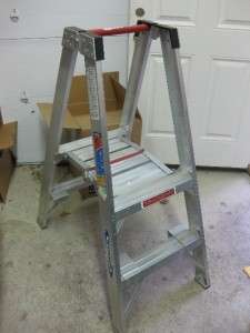 Werner PT372 300# Twin Step Aluminum Stockers Ladder  