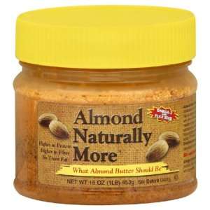 Naturally More Almond Butter Natural, 16 Ounce  Grocery 