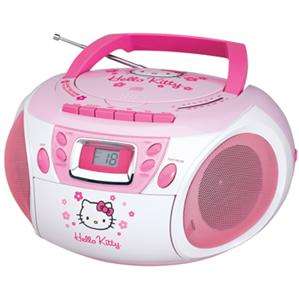GIRL PINK HELLO KITTY CD CASSETTE PLAYER/RECORDER RADIO  