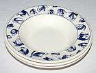 pier 1 rimmed soup bowls angleterre england white blue